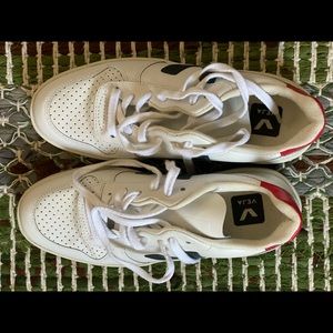 Veja V-10 Extra White Nautico - Red & Blue, Sz 6